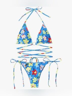 Bikinx Sexy Floral Print Bikini Sets High Cut